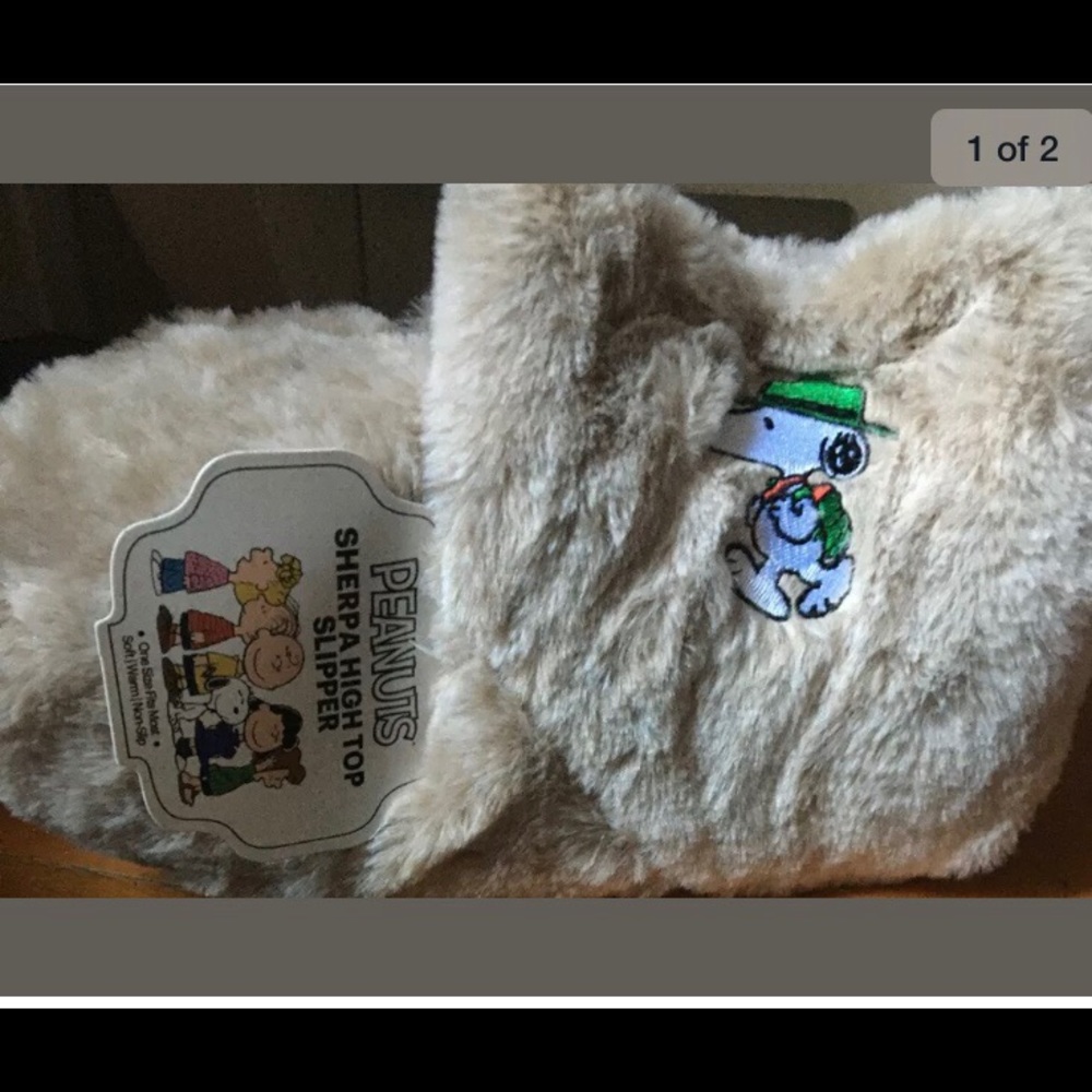 Peanuts Sherpa High top slippers